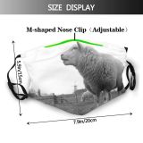 yanfind Grazing Mill Netherlands Fence Pasture Snout Gate Grassland Meadow Windmill Sheep Terrestrial Dust Washable Reusable Filter and Reusable Mouth Warm Windproof Cotton Face