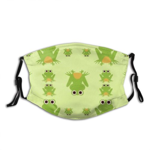 yanfind Cute Smiling Seamless Frog Design Toad Toads Drawn Repeating Graphics Cartoon Illustrated Dust Washable Reusable Filter and Reusable Mouth Warm Windproof Cotton Face