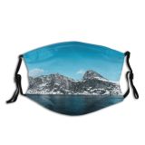 yanfind Ice Glacier Lake Daylight Frost Frosty Mountain Snowy Icy Clouds Daytime Frozen   Dust Washable Reusable Filter and Reusable Mouth Warm Windproof Cotton Face