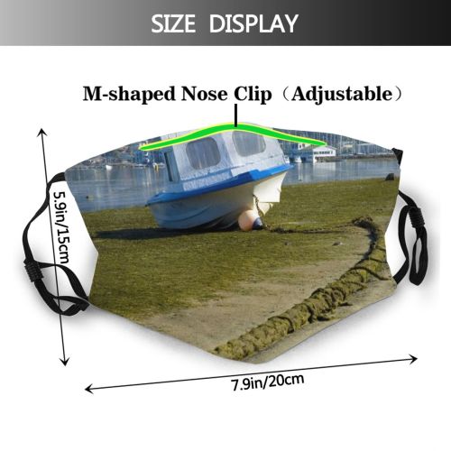 yanfind Voats Vehicle Transport Stranded Boat Sky Mooring Moor Anchor Tourism Tide Tree Dust Washable Reusable Filter and Reusable Mouth Warm Windproof Cotton Face
