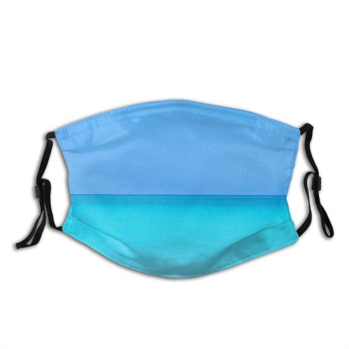 yanfind Tranquil Sky Horizon Calm Azure Sun Sea Calm Sky Ocean Serenity Escape Dust Washable Reusable Filter and Reusable Mouth Warm Windproof Cotton Face