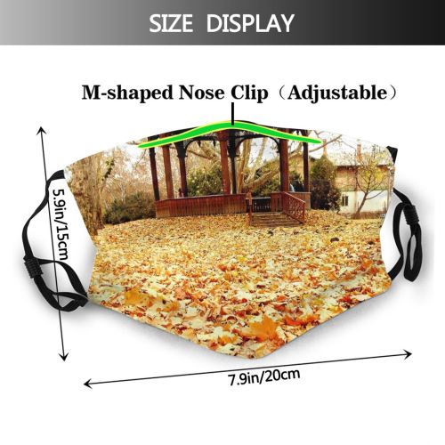 yanfind Deciduous Pavilion Landscape Landscape Leaf Plant Tree Gazebo Grass Autumn Natural Autumn Dust Washable Reusable Filter and Reusable Mouth Warm Windproof Cotton Face