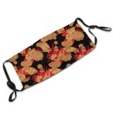 yanfind  Spring Flower Chrysanthemum Decor Vintage Blooming Kimono Packaging Nippon Traditional Peony Dust Washable Reusable Filter and Reusable Mouth Warm Windproof Cotton Face