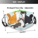 yanfind Abstract Isolated Cat Kitty Cute Colorful Friend Design Face Pet Hipster Funny Dust Washable Reusable Filter and Reusable Mouth Warm Windproof Cotton Face
