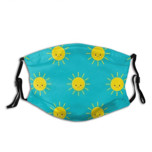 yanfind Abstract Childish Decor Fashion Linear Sunlight Cute Seamless Colorful Sky Heat Trendy Dust Washable Reusable Filter and Reusable Mouth Warm Windproof Cotton Face