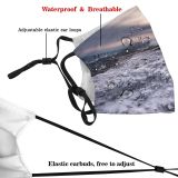 yanfind Idyllic Ice Overcast Amazing Daylight Park Frost Wild Mountain Highland Silent Picturesque Dust Washable Reusable Filter and Reusable Mouth Warm Windproof Cotton Face