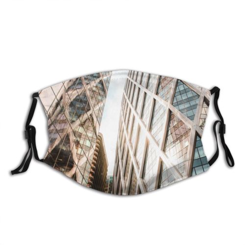 yanfind Industrial Glow Infrastructure Engineering Structure Town Development Downtown Tower Glass Urban District Dust Washable Reusable Filter and Reusable Mouth Warm Windproof Cotton Face