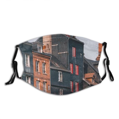 yanfind Idyllic Masonry Accommodation Town Estate Calm Exterior Sunset Honfleur Heritage Twilight Historic Dust Washable Reusable Filter and Reusable Mouth Warm Windproof Cotton Face