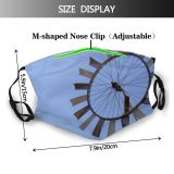 yanfind Closeup Mill Sky Tourist Tyre Sky Art Rim Attraction Prop Bike Windmill Dust Washable Reusable Filter and Reusable Mouth Warm Windproof Cotton Face