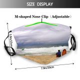 yanfind Wave Sand Coast Shore Copacabana Tropic Beach Sky Ocean Vacation Tropical Brasil Dust Washable Reusable Filter and Reusable Mouth Warm Windproof Cotton Face