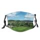yanfind Hill Living Sky Field Natural Area Rural Cloud Vegetation Landscape Sky Lot Dust Washable Reusable Filter and Reusable Mouth Warm Windproof Cotton Face
