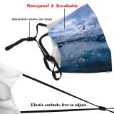yanfind Iceberg Ice Lake Landscape Scenic Outdoors Snow Reflections Sky Evening Sunset Mountains Dust Washable Reusable Filter and Reusable Mouth Warm Windproof Cotton Face