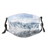yanfind Ice Landscape Tranquility Peak Polar Scene Snow Snowcapped Sky Scenics Formation Cloud Dust Washable Reusable Filter and Reusable Mouth Warm Windproof Cotton Face