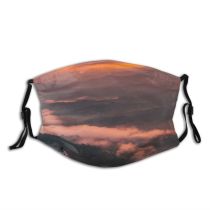yanfind Idyllic Afterglow Golden Dawn Mountain Clouds Solitude Tranquil Dramatic Scenery Altitude Mountains Dust Washable Reusable Filter and Reusable Mouth Warm Windproof Cotton Face