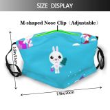 yanfind Congratulation Skiing Ski Cute Christmas Hare Present Year Rabbit Chinese Skating Design Dust Washable Reusable Filter and Reusable Mouth Warm Windproof Cotton Face