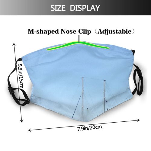 yanfind Dhow Sky Vehicle Calm Mediterranean Sea Boat Sailing Sky Ship Island Watercraft Dust Washable Reusable Filter and Reusable Mouth Warm Windproof Cotton Face