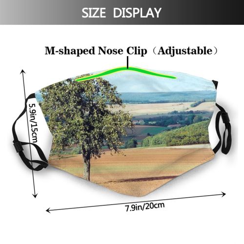 yanfind Rural Landscape Field Sky Plant Tree Tree Plant Field Grass Natural Area Dust Washable Reusable Filter and Reusable Mouth Warm Windproof Cotton Face