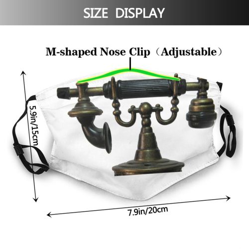 yanfind Games Table Ghanta Bronze Earphone Phone Fixture Brass Metal Light Contact Transmitter Dust Washable Reusable Filter and Reusable Mouth Warm Windproof Cotton Face