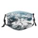 yanfind Ice Glacier Fair Daylight Frost Dawn Mountain Frozen Capped Altitude High Mountains Dust Washable Reusable Filter and Reusable Mouth Warm Windproof Cotton Face