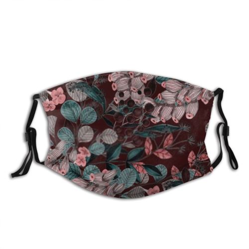 yanfind Abstract Garden Elegant Decor Fashion Cute Seamless Colorful Natural Summer Vintage Design   Dust Washable Reusable Filter and Reusable Mouth Warm Windproof Cotton Face