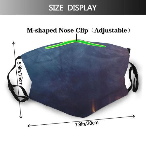 yanfind Winter Mist Ambien Frost Dawn Morning Winter Atmospheric Twilight Daybreak Fog Sky Dust Washable Reusable Filter and Reusable Mouth Warm Windproof Cotton Face