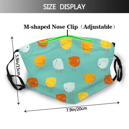 yanfind Bird Fashion Young Little Cute Seamless Colorful Kid Noon Summer Child Vintage Dust Washable Reusable Filter and Reusable Mouth Warm Windproof Cotton Face