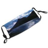 yanfind Landforms Cloud Lake Mountains Highland Sky Reflection Mountain Mountainous Lake Loch Reflection Dust Washable Reusable Filter and Reusable Mouth Warm Windproof Cotton Face