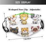 yanfind Isolated Meow Cat Cute Sweet Face Pet Cats Love Heart Fun Happy Dust Washable Reusable Filter and Reusable Mouth Warm Windproof Cotton Face
