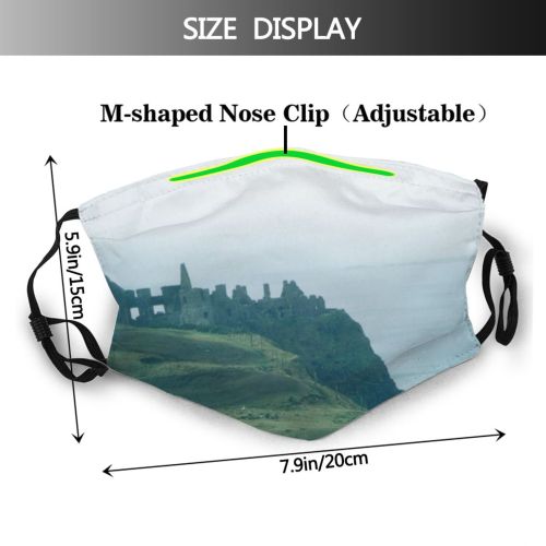 yanfind Highland Death Atmospheric Cliffs Grey Sad Past Cliff Coast Sea Sky Headland Dust Washable Reusable Filter and Reusable Mouth Warm Windproof Cotton Face