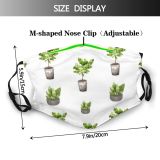 yanfind Isolated Garden Decor Flora Cute Botanic Interior Natural Room Flowers Potted Houseplant Dust Washable Reusable Filter and Reusable Mouth Warm Windproof Cotton Face