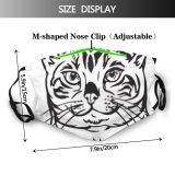 yanfind Isolated Whisker Cat Cute Lifestyles Cheerful Posing Watching Bengal Friendship Fluffy Art Dust Washable Reusable Filter and Reusable Mouth Warm Windproof Cotton Face