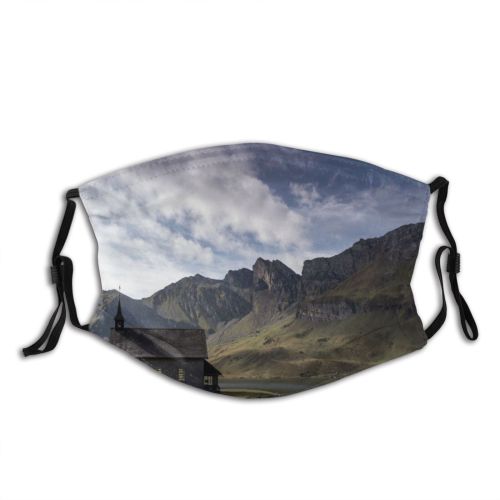 yanfind Lake Daylight Sight Mountain Clouds Scenery Mountains Grass Architecture Outdoors Sky Lakeside Dust Washable Reusable Filter and Reusable Mouth Warm Windproof Cotton Face
