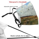 yanfind Pasture Grassland Harvesting Cloud Landscape Field Sky Hay Grass Natural Gathering Prairie Dust Washable Reusable Filter and Reusable Mouth Warm Windproof Cotton Face