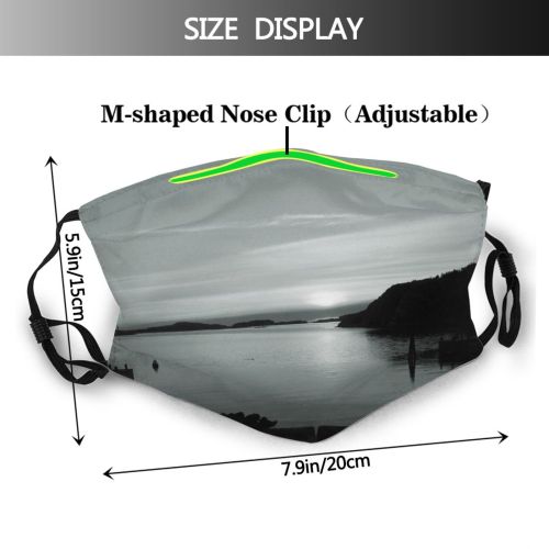 yanfind Cloud Sky Swedish Horizon Morning Evening West Sound Sea Dusk Dust Washable Reusable Filter and Reusable Mouth Warm Windproof Cotton Face