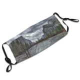 yanfind Idyllic Lake Pine Field Forest Clouds Tranquil River Scenery Mountains Yosemite Grass Dust Washable Reusable Filter and Reusable Mouth Warm Windproof Cotton Face