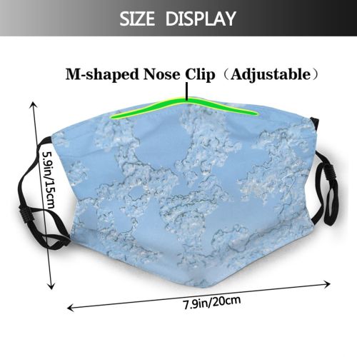 yanfind Winter Texture Design Sky Ice Frost Winter Freezing Snow Dust Washable Reusable Filter and Reusable Mouth Warm Windproof Cotton Face