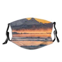 yanfind Lake Depth Sunset Focus Evening Field Dawn Sea Beach Mountains Sun Winter Dust Washable Reusable Filter and Reusable Mouth Warm Windproof Cotton Face