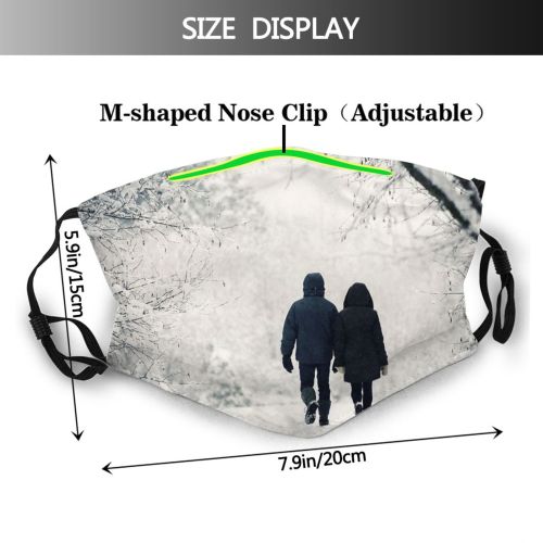 yanfind Public Columbia Togetherness Surrey Snow Tree Scenics Distance Heterosexual Couple Mid Canada Dust Washable Reusable Filter and Reusable Mouth Warm Windproof Cotton Face
