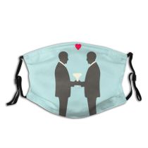 yanfind Isolated Romance Happiness Same Young Together Relationship Cute Groom Event Relation Suit Dust Washable Reusable Filter and Reusable Mouth Warm Windproof Cotton Face