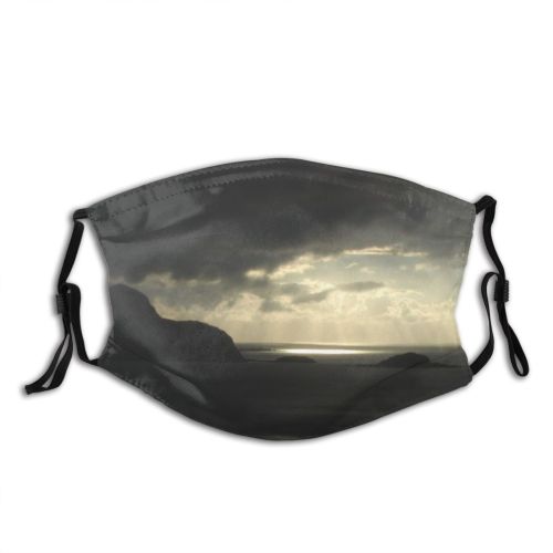yanfind Coast Cloud Landscape Sky Sky Horizon Ocean Morning Atmospheric Sound Sea Dust Washable Reusable Filter and Reusable Mouth Warm Windproof Cotton Face