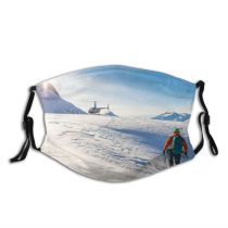 yanfind Exploration Away Ice Columbia Ski Pilot Slope Range Lifestyle Sunset From Coastline Dust Washable Reusable Filter and Reusable Mouth Warm Windproof Cotton Face