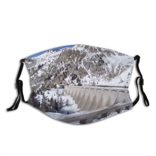 yanfind Winter Frozen Winter Geological Snow Mountain Dam Snow Landforms Mountainous Glacial Bridge Dust Washable Reusable Filter and Reusable Mouth Warm Windproof Cotton Face