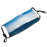 yanfind Idyllic Mountain Clouds Tranquil Scenery High Mountains Peak Summit Valley Alps Trees Dust Washable Reusable Filter and Reusable Mouth Warm Windproof Cotton Face