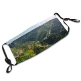 yanfind Idyllic Shot Footage Mountain Clouds Daytime Tranquil Drone Scenery Peak Outdoors Trees Dust Washable Reusable Filter and Reusable Mouth Warm Windproof Cotton Face