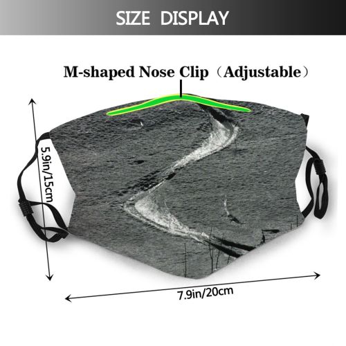 yanfind Winter Texture Tree Sea Wave Dust Washable Reusable Filter and Reusable Mouth Warm Windproof Cotton Face