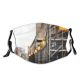 yanfind Lamps Town Structure Daylight Work Hanging Road Lanterns Urban Architecture Outdoors Blur Dust Washable Reusable Filter and Reusable Mouth Warm Windproof Cotton Face