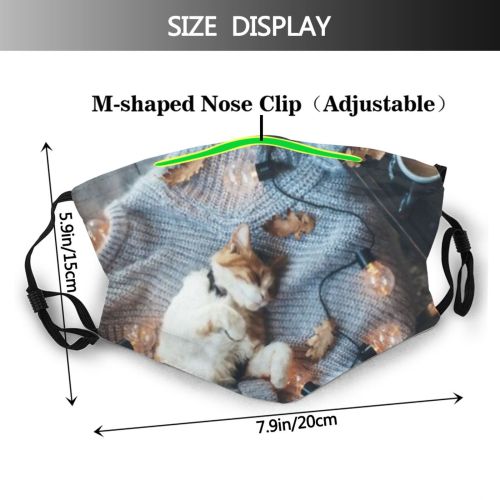 yanfind Chill Comfort Decor Lights Sweater Bed Mug Cat Cute Warm Cozy Tray Dust Washable Reusable Filter and Reusable Mouth Warm Windproof Cotton Face