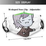yanfind Free Halloween Artwork Cute Undead Doodle Female Quirky Art Retro Freehand Drawn Dust Washable Reusable Filter and Reusable Mouth Warm Windproof Cotton Face