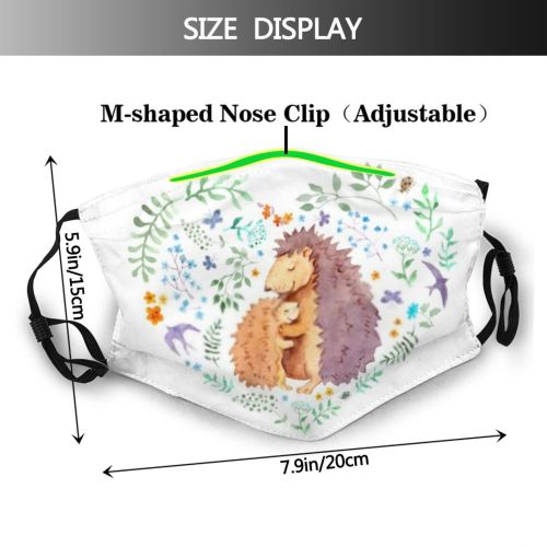 yanfind Butterfly Bird Young Mother Little Cute Maternity Watercolour Hugs Kid Embrace Child Dust Washable Reusable Filter and Reusable Mouth Warm Windproof Cotton Face