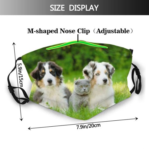 yanfind Friends Young Together Little Cat Relationship Cute Newborn Friendly Nice Tiny Dog Dust Washable Reusable Filter and Reusable Mouth Warm Windproof Cotton Face